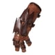 thumbnail image 2 of Guantes góticos Hugo Steampunk Para hombre de cuero marrón sin Dedos, 2 of 5