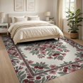 thumbnail image 3 of ODIKA 8'x10' Washable Area Rug Cherries Vintage Door Cherry Blossoms Decorative Botanical Motif for King Size Bedroom Under Bed, Master Suite, Non-Shedding, Easy Care, 3 of 7