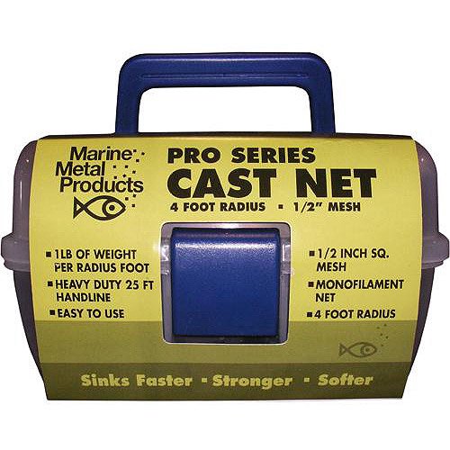 Marine Metal Monofilament Cast Net with 1/2" Mesh