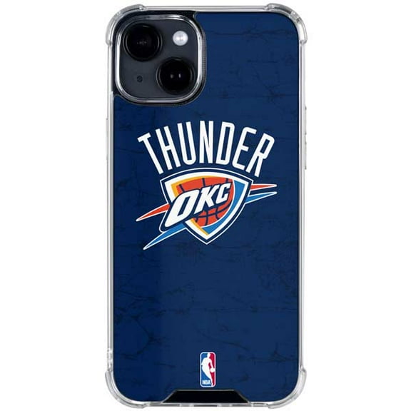 Skinit NBA OKC Thunder Distressed Blue iPhone 14 Clear Case