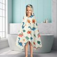 thumbnail image 6 of Beige Dinosaurs Landscapes Pattern Hooded Bath Towel，50"x30" for Ages 3 To 12 Kids, Quick Dry Lightweight Soft Microfiber Hood Beach Towel Cover Up for Kids, 6 of 7