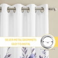 thumbnail image 6 of Purple Blooms Floral Kitchen Curtains Window Panels, Farmhouse Spring Flowers Botanical Insulated Window Treatment Curtain, Grommet Curtains for Bedroom/Living Room/Bathroom, 2 Piece 42"Wx45"L, 6 of 8