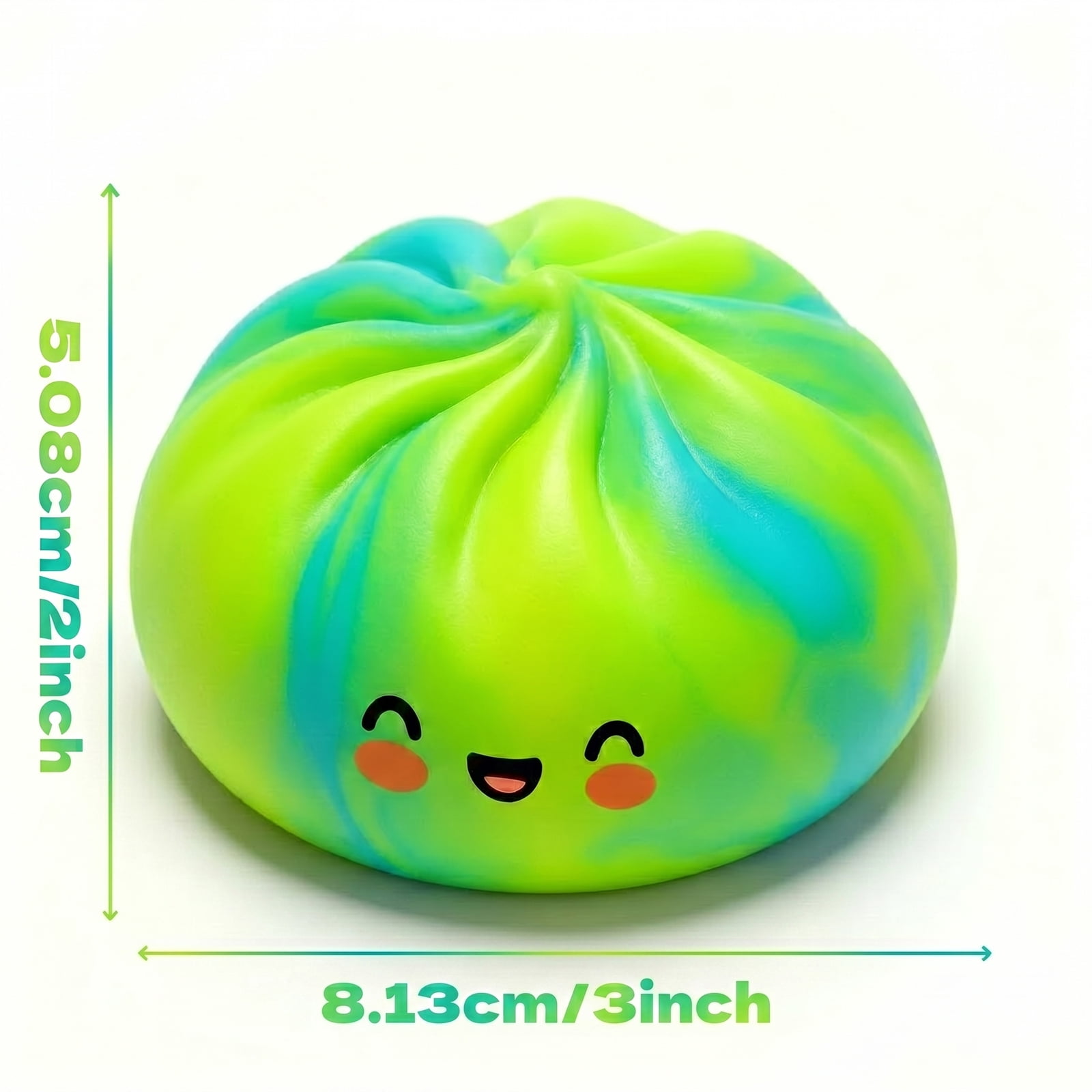 Tie Dye Edition Squishy Dumpling,Slow Rising Soft TPR Dumplings Squishies Stress Relief
