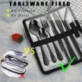 thumbnail image 2 of Portable Travel Utensils Reusable Silverware with Case for Fixing Tableware Pieces Stainless Steel Stable Flatware Set Camping Picnic Cutlery Set ( Set), 2 of 9