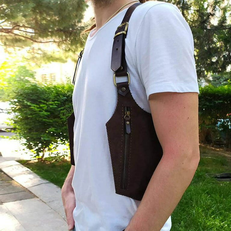 Double Shoulder Armpit Bag strap wallet money bag leisure nylon adjustable  shoulder hidden pocket