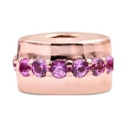 Pandora - Pink Sparkling Row Clip Charm - 781972C01