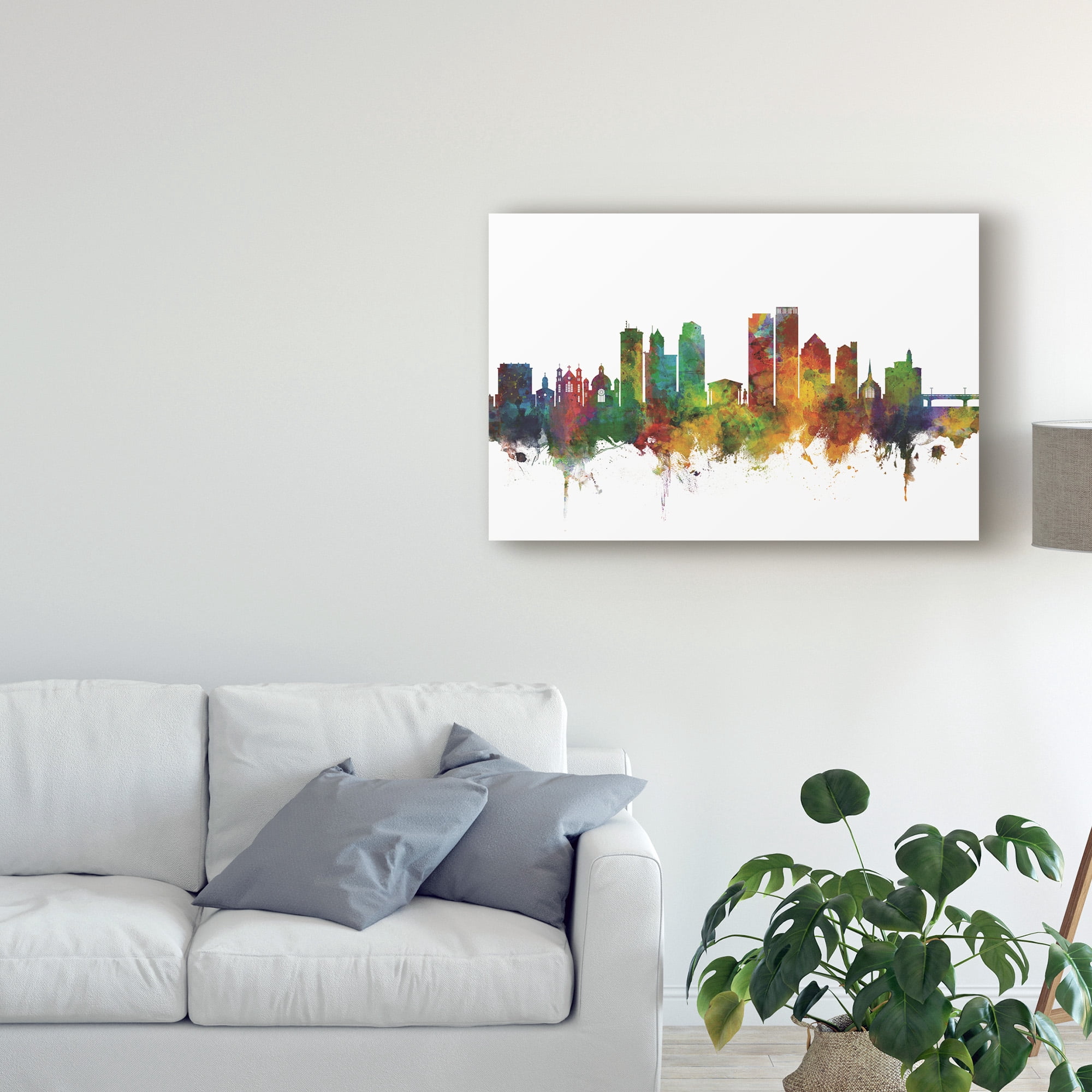 Trademark Fine Art 'Dayton Ohio Skyline II' Canvas Art by Michael Tompsett