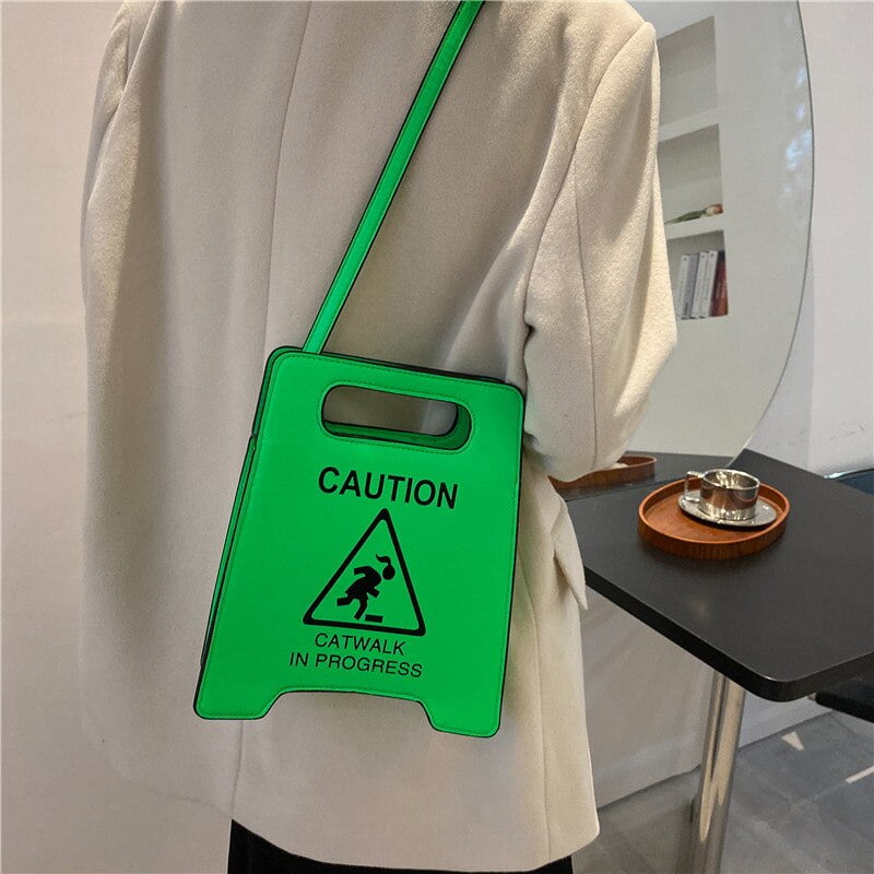 genetisk opladning udvikling CoCopeaunts Creative Shoulder Bag for Women Stop Caution Letters Sign  Personalized Bolsas Purse Fashion Fluorescent Color Crossbody Bag -  Walmart.com