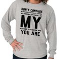 thumbnail image 5 of Personality and Attitude Funny Quote Long Sleeve TShirt Men Women Brisco Brands X, 5 of 6