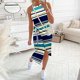 thumbnail image 2 of Vestido de ocio con estampado de rayas sin mangas con cuello halter de nueva moda para mujer Fridja  hjkh2487, 2 of 6