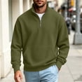 thumbnail image 2 of Vetsdori Long Sleeve Shirts for Men Waffle Big and Tall Winter Pullover Outdoor Pocket Travel Plain Stand Up Collar Mens Tshirts Casual, 2 of 9