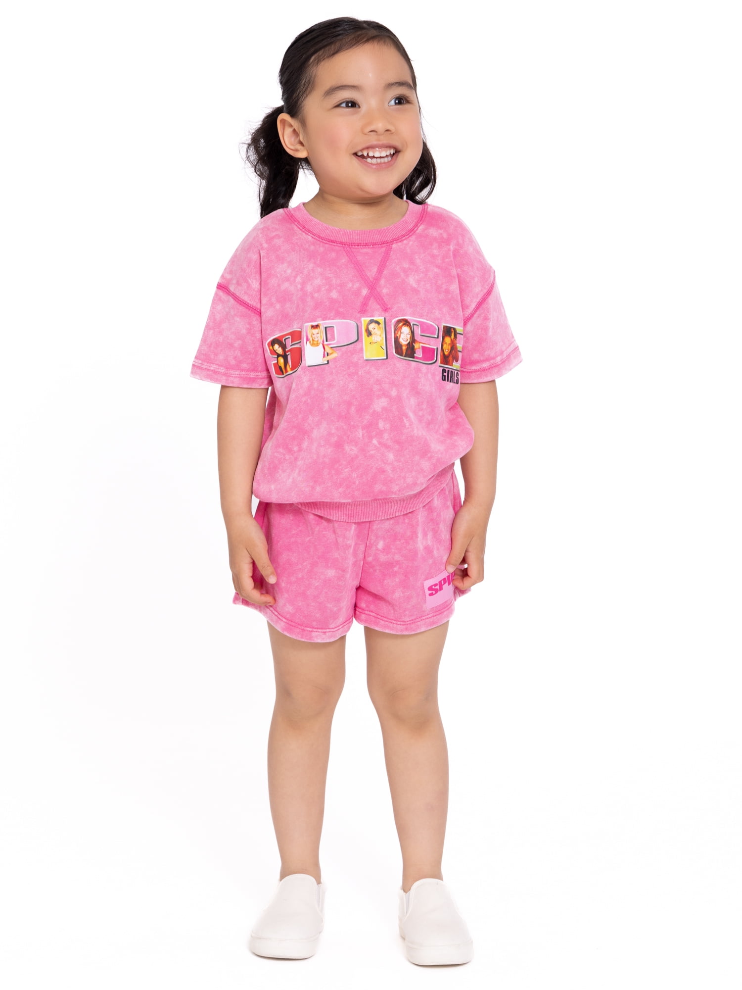 Spice Girls Toddler Girls Short-Sleeve Sweatshirt and Shorts Set, 2-Piece, Sizes 12M-5T