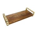 thumbnail image 1 of Godinger 64005 Wood Tray with Gold Handles, 1 of 3
