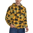 thumbnail image 2 of Balery Hawaii Palms Pattern Mens Hoodie Kangaroo Pocket Hoodie Pullover Hooded Sweatshirt Ideal for Daily Wear Travel and Home-XX-Large, 2 of 7