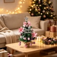 thumbnail image 5 of Lazduis Christmas Centerpieces for Tables Mini Christmas Tree with Star Topper, Bow, Poinsettia Flowers and Bauble Ornaments, 5 of 6
