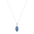 thumbnail image 2 of Women's Finecraft Cross Cameo Pendant Necklace with Crystals in Sterling Silver, 18", 2 of 4
