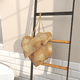 thumbnail image 2 of Campana decorativa de metal en forma de corazón en 3D con cuerda para colgar Campana de metal de latón envejecido, 2 of 8