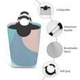 thumbnail image 4 of Waterproof Collapsible Laundry Hamper, Abstract Line Art Aluminum Handle Laundry Bag Storage Basket, 50L, 4 of 6