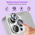 thumbnail image 5 of KONEE Camera Lens Protector Compatible with iphone 14 Pro/14 Pro Max, Anti Scratch Tempered Glass Camera Screen Protector, Individual Lens Cover for iPhone 14 Pro/ iPhone 14 Pro Max - Silver Glitter, 5 of 7