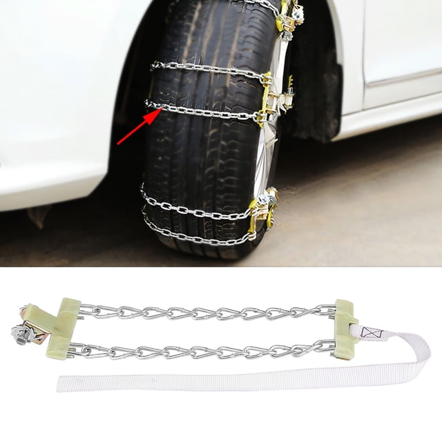 Cadena de acero para neumáticos, cadena de acero para neumáticos de 205 a 225 mm, cadena de acero para neumáticos con clip, de primera línea