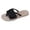 Black, variant on Women Trendy Sandals Simple Comfy Basic Open Toe Holiday Flat Shoes Slip-On Beach Shoes Indoor Outdoor Shoes Black 36