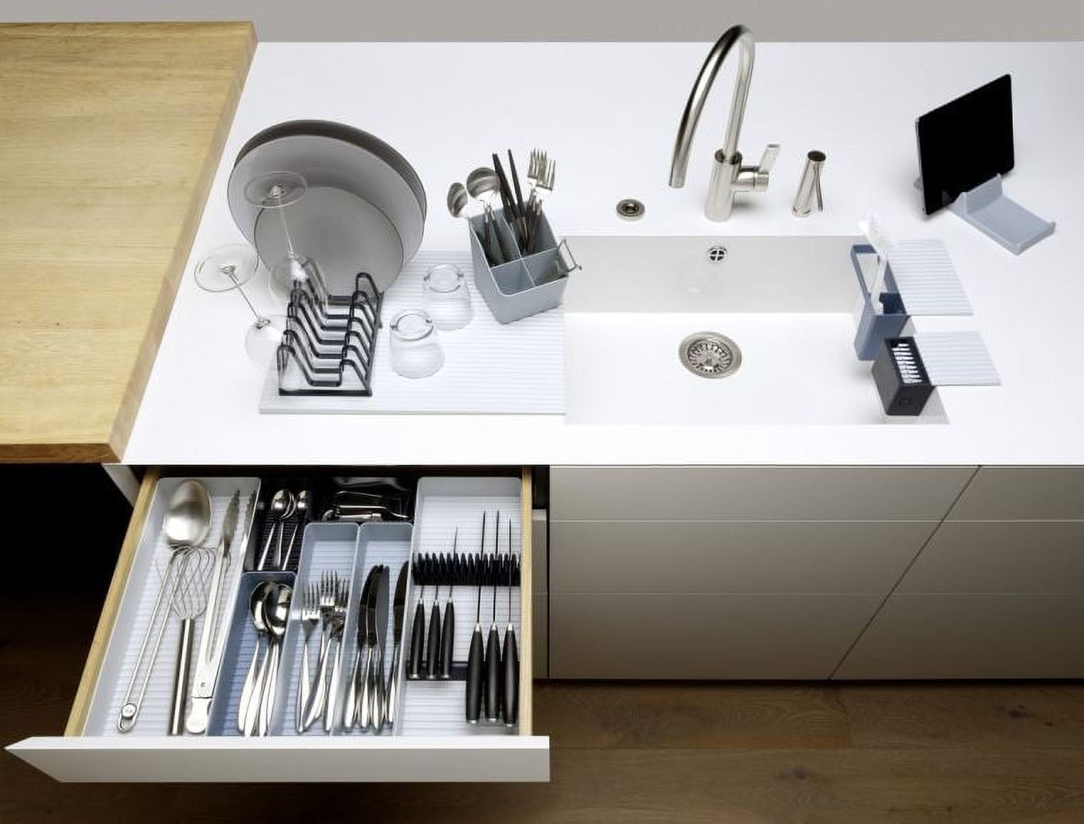 Kuhn Rikon Wave Drawer Organizer Set 6pcs: 15" x 15" x 2"