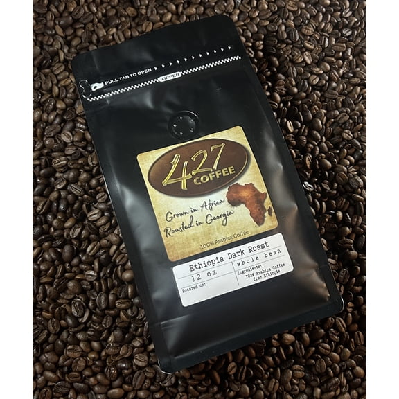 Rwanda Whole Bean Coffee Dark Roast Naturally Caffeinated 1 Count 12 oz