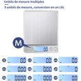 thumbnail image 2 of Hweilai Digital Kitchen Scale USB Rechargeable 0.5kg/0.01g Digital Baking Food Scale, Precision Electronic Scale Stainless Steel Weighing Table Trays, Tare Function, 2 of 5