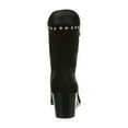 thumbnail image 3 of Sam Edelman Wildie Black Pearl Studs Slip On Pointed Toe Block Heel Ankle Boots (Black, 10), 3 of 4