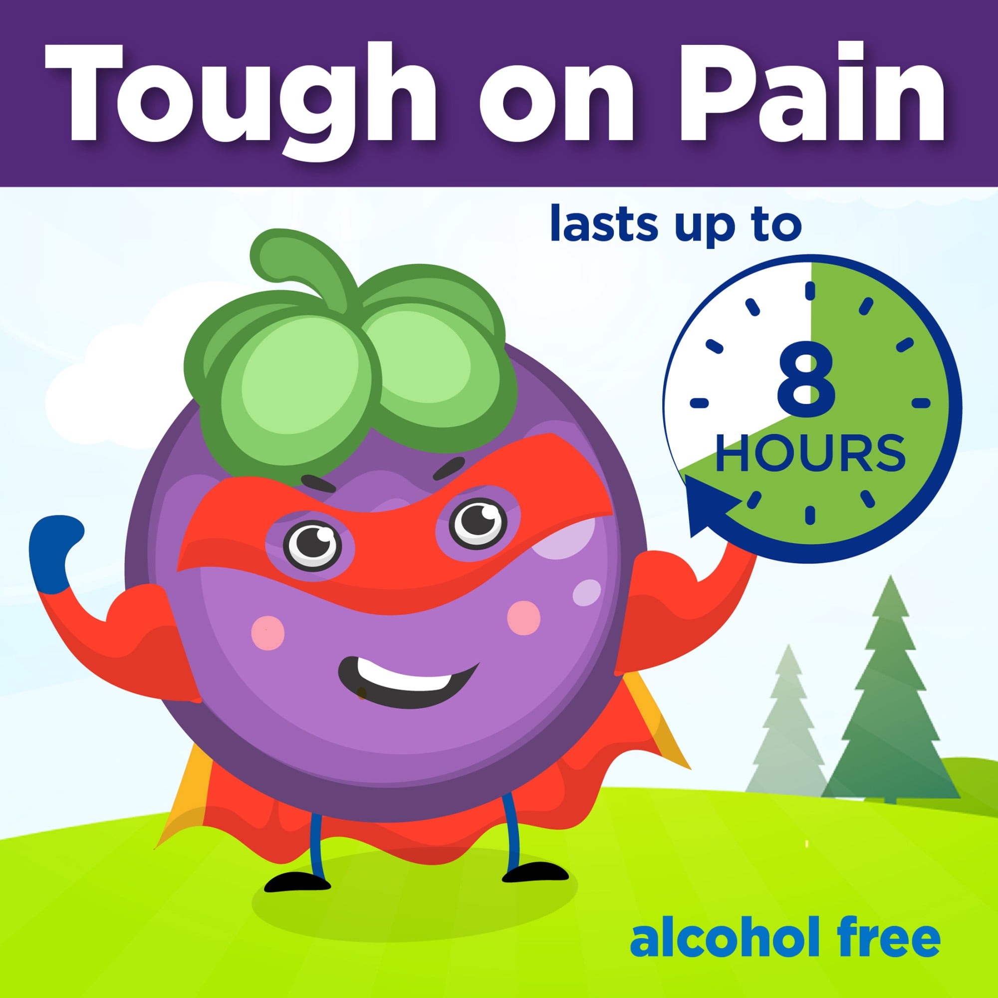 Equate Children's Pain Reliever/Fever Reducer Ibuprofen Oral Suspension, Grape Flavor, 100 mg, 4 fl oz