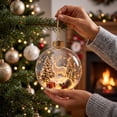 thumbnail image 5 of JHRGJIO Glowing Christmas Story Ornament, Light-Up Mini Holiday Scene Accent, Warm LED Light for Home Display Christmas Decorations Winter Decor Tabletop Decoration, 5 of 6