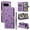 Purple, variant on Cute Cat Embossed Pattern PU Leather Wallet Phone Case for Google Pixel 10 /10 Pro,Magnetic Closure Shockproof Flip Kickstand RFID Blocking Credit Card Slots Cash Pocket Slim Case,Blue