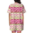 thumbnail image 3 of Naloa Flowers Women's Short-Sleeved Pajama Set, Loungewear, Summer pajamas, Breathable Cozy - Small, 3 of 9