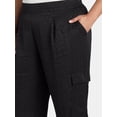 thumbnail image 4 of Terra & Sky Black Label Women's Plus Size Satin Mid Rise Pants, 30" Inseam, 0X-4X, 4 of 5