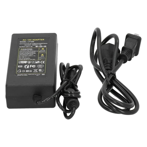 5A Power Adapter AC100‑240V to DC12V US Plug LED Strip Light Power Transformer for Camera TV