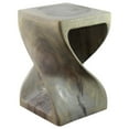 thumbnail image 3 of Strata Furniture 18x12" Traditional Wood Twist Stool/End Table in Gray, 3 of 6