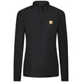 thumbnail image 2 of Women's Levelwear Black Houston Astros Upright Insignia 2.0 Quarter-Zip Tri-Blend Top, 2 of 3