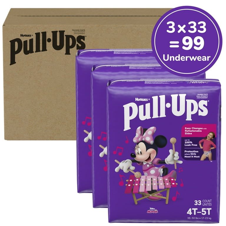 Huggies Pull-Ups Girls' Potty Training Pants, 4T-5T (38-50 lbs
