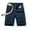 Dark Blue, variant on Idoravan Mens Casual Solid Zipper Button Multiple Pockets Cropped Cargo Shorts