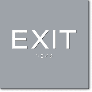 

Exit Sign-Gray / White (4 Units)