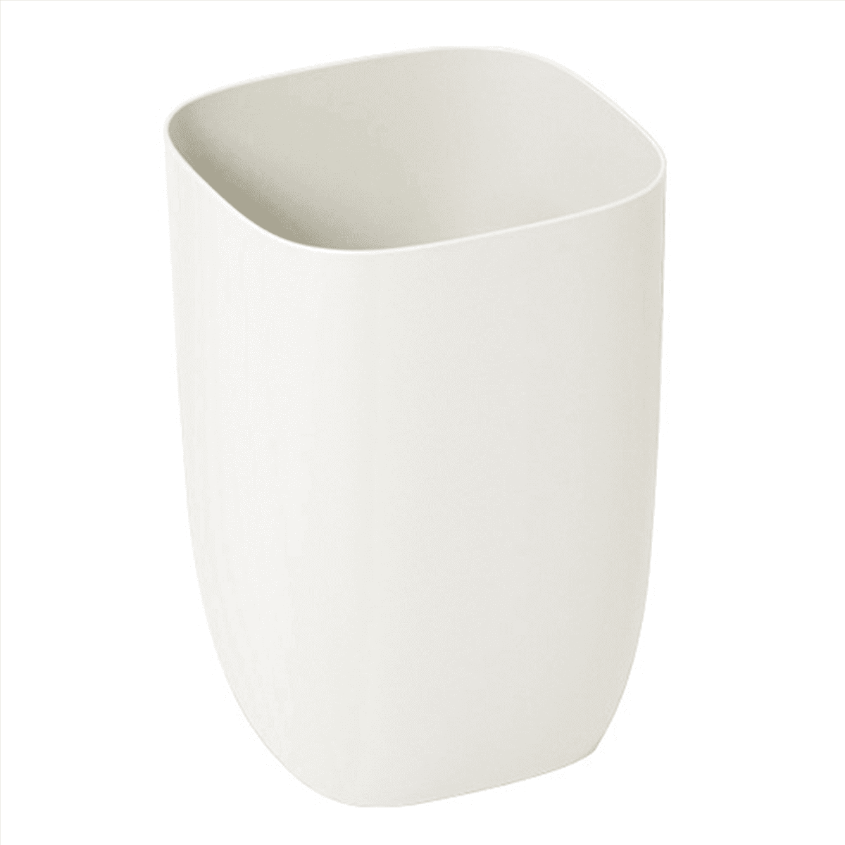 2X Bathroom Trash Bin Small  Can Plastic Waste Paper Rubbish Bin Modern Bin for Bathroom Bedroom Living Room White