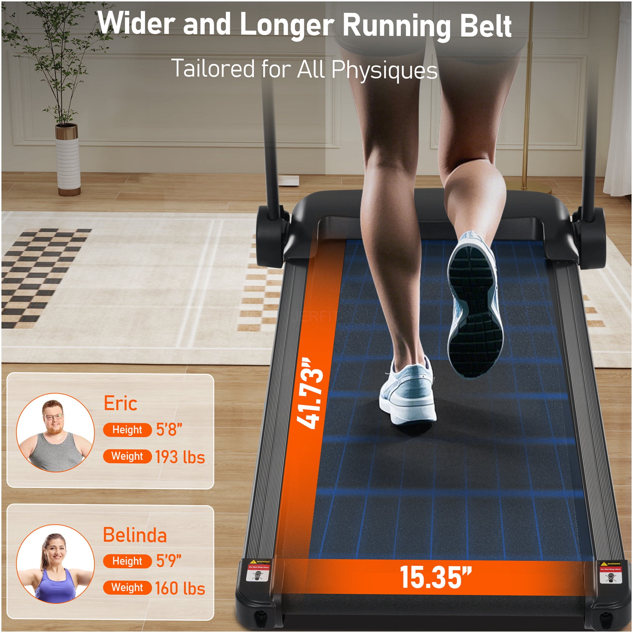 JERFIT Foldable Treadmill for Home with Incline, 3.0HP Quiet Motor, 10MPH Speed, 300LB Capacity, Bluetooth Speaker, USB/Type-C Charging, Heart Rate Monitor