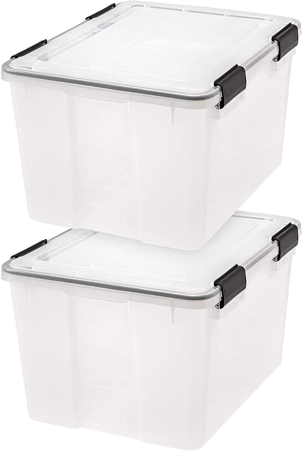 46.6 Quart Weathertight Plastic Storage Bin Tote Organizing Container