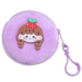thumbnail image 3 of Lindo monedero de peluche de dibujos animados, monedero con cremallera para niños, bolso para llaves, mini bolso portátil para auriculares, 3 of 6
