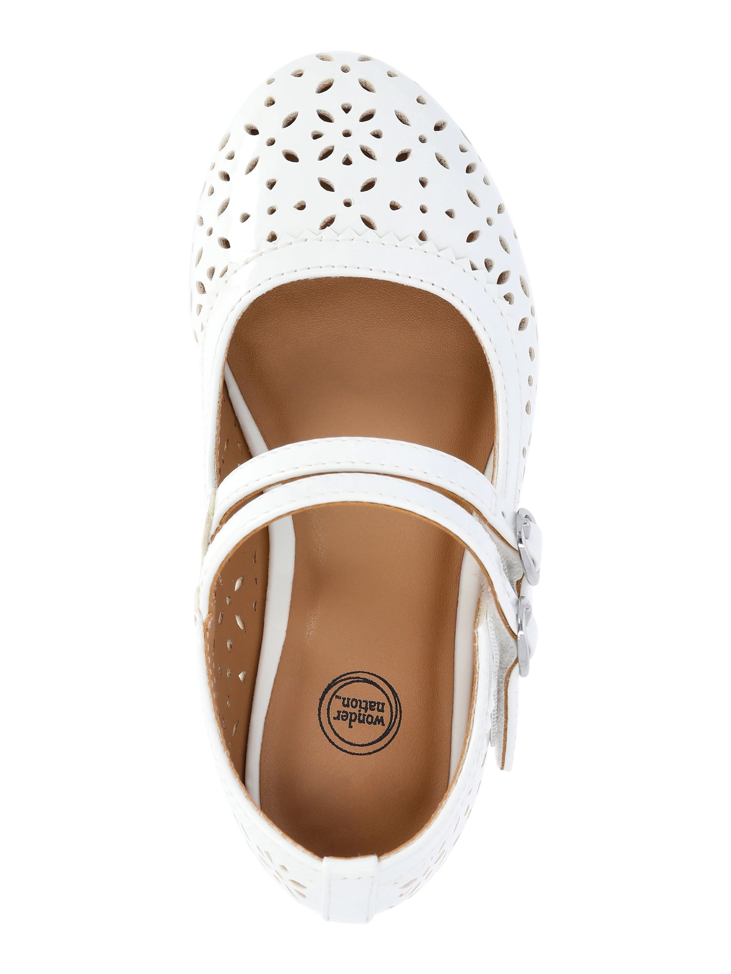 Wonder Nation Toddler, Little and Big Girls  Double Strap Dress Shoes with Block Heels