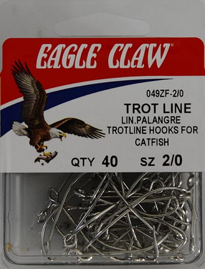 24 Eagle Claw Extra Long Saltwater Bait Hooks Size 1/0 Model 072A-1/0 