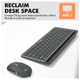 thumbnail image 5 of X9 Performance Small Wireless Keyboard with Dock - (BT + 2.4Ghz) - Ready for Travel - Compact Bluetooth Keyboard for Tablet, Phone, Office - Backlit, Portable, Multi-Device - PC, Mac, iPad, Android, 5 of 7