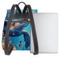 thumbnail image 3 of Disketp Colorful Underwater Plant Turtle Mochila de Cuero para Mujer, Bolso de Espalda Antirrobo con Estilo para Viaje, Trabajo y Uso Diario, 3 of 3