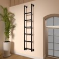 thumbnail image 1 of Basement Window Well Egress Ladder, Easy Install, Durable & Safe, Black Wrought Iron Attic Bunk Bed, Emergency Fire Climbing Ladder, Customizable Size, 1 of 4