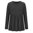 thumbnail image 3 of SuTry Womens Maternity Sweaters Fashion Waist Pleated Solid Color Knit Sweater Winter Pullover Top Fall Sweaters for Women(Dark Gray,2XL), 3 of 6